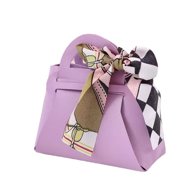 European style candy box wholesale candy bag handmade holiday leather gift box wedding candy portable snack storage bag