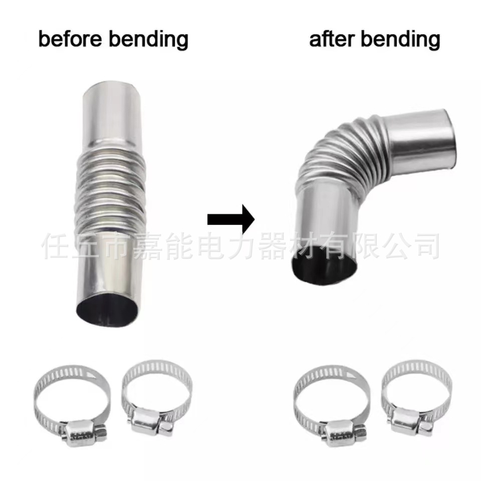 Cross-Border Webasto Heater 13cm Exhaust Pipe 24mm Elbow Connecting Pipe Stainless Steel Corrugated Exhaust Pipe