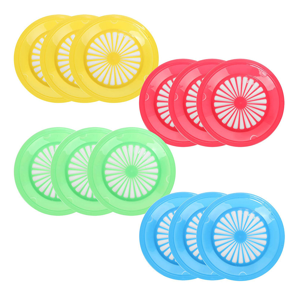 Mexican Round Hollow Plastic Barbecue Plate Fruit Plate Portable Disposable Picnic Food Plate Dessert Plate
