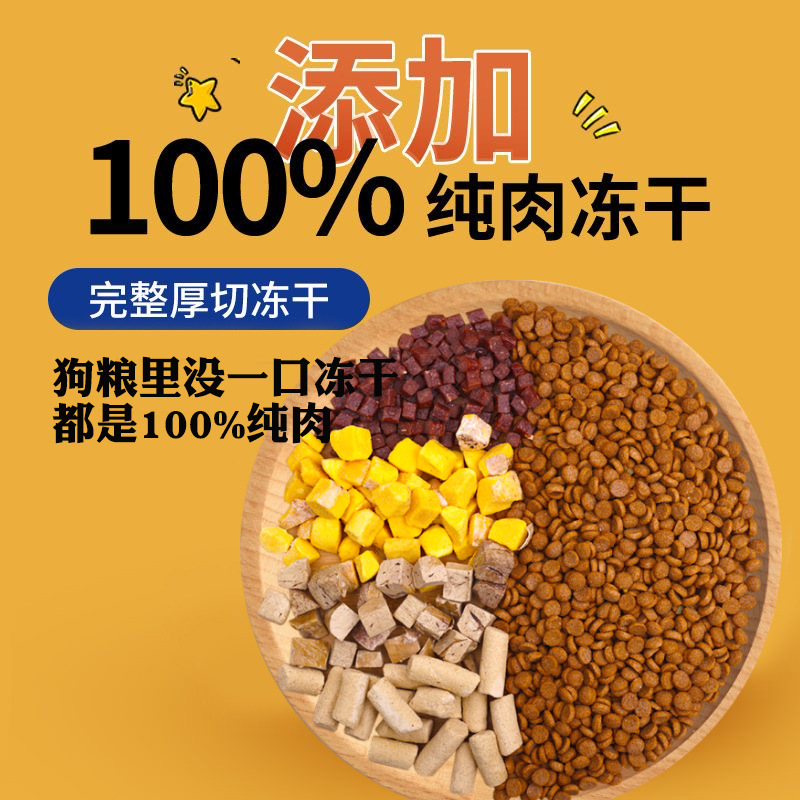 Freeze-Dried Dog Food Universal 10-Piece Dog Food Golden Retriever Teddy Labrador Big Bag Bichon Frize Adult Dog Puppy Wholesale