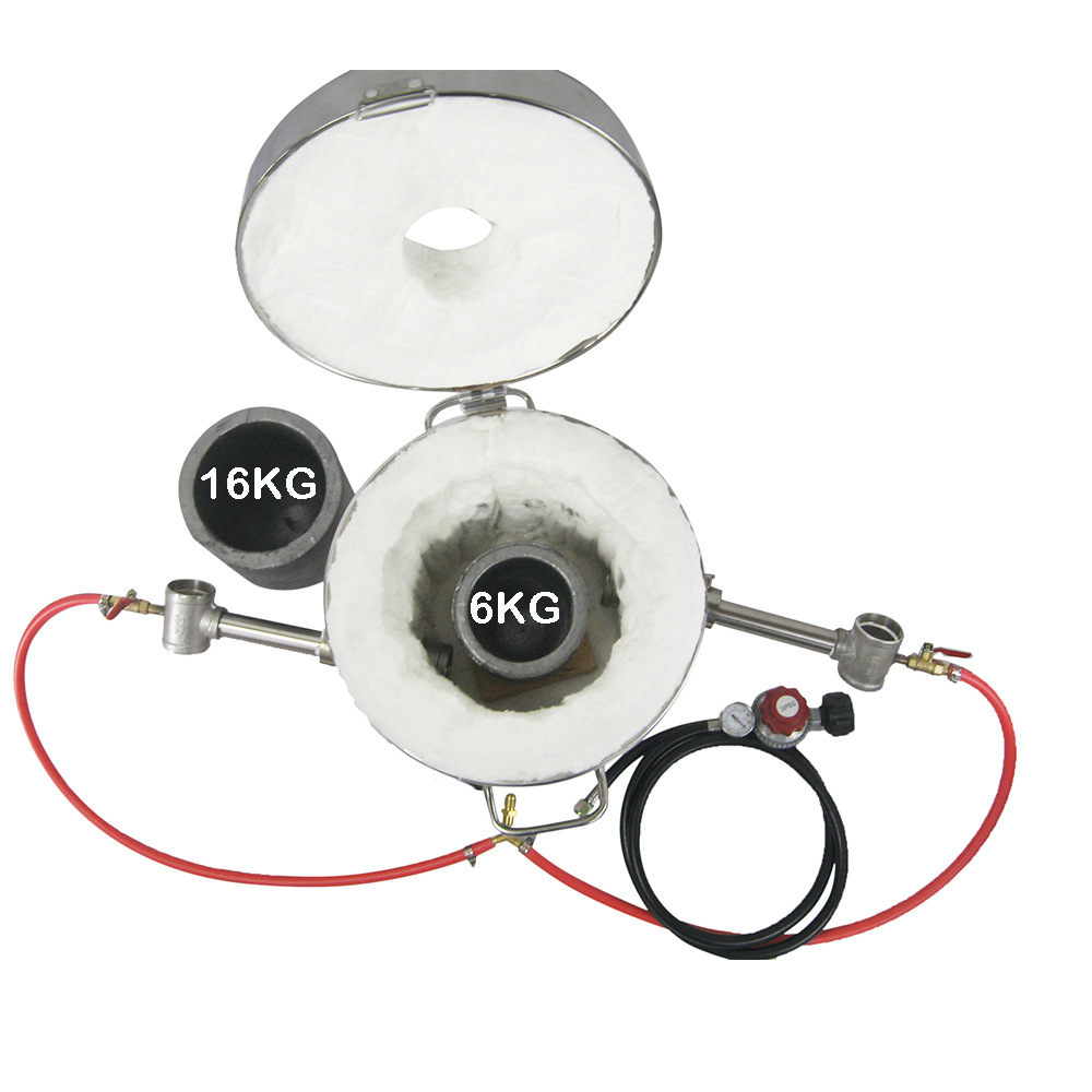 16kg Metal Melting Furnace 1300 Degrees Melting Gold Silver Aluminum Jewelry Melting Furnace Equipment Jewelry Making Tools
