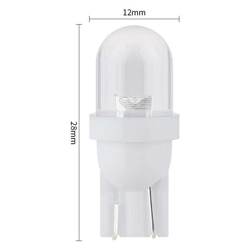 Car t10 width light interior light led round head straw hat light reading light tail light small light 1led license plate light