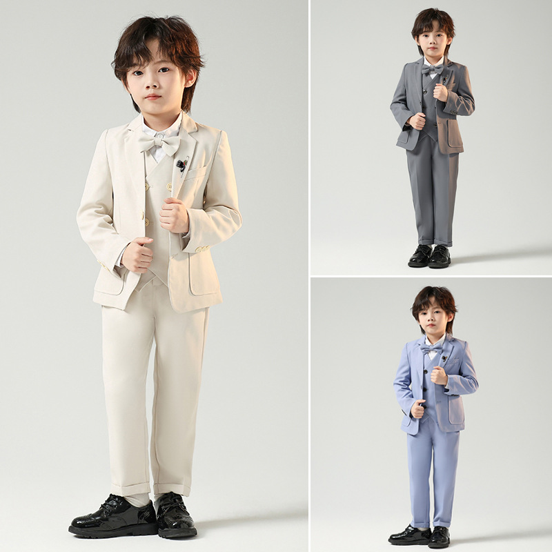 Кросс-бодерские костюмы и платья для мальчиков на осень и зиму, новые британские маленькие костюмы для мальчиков для выступлений на пиано