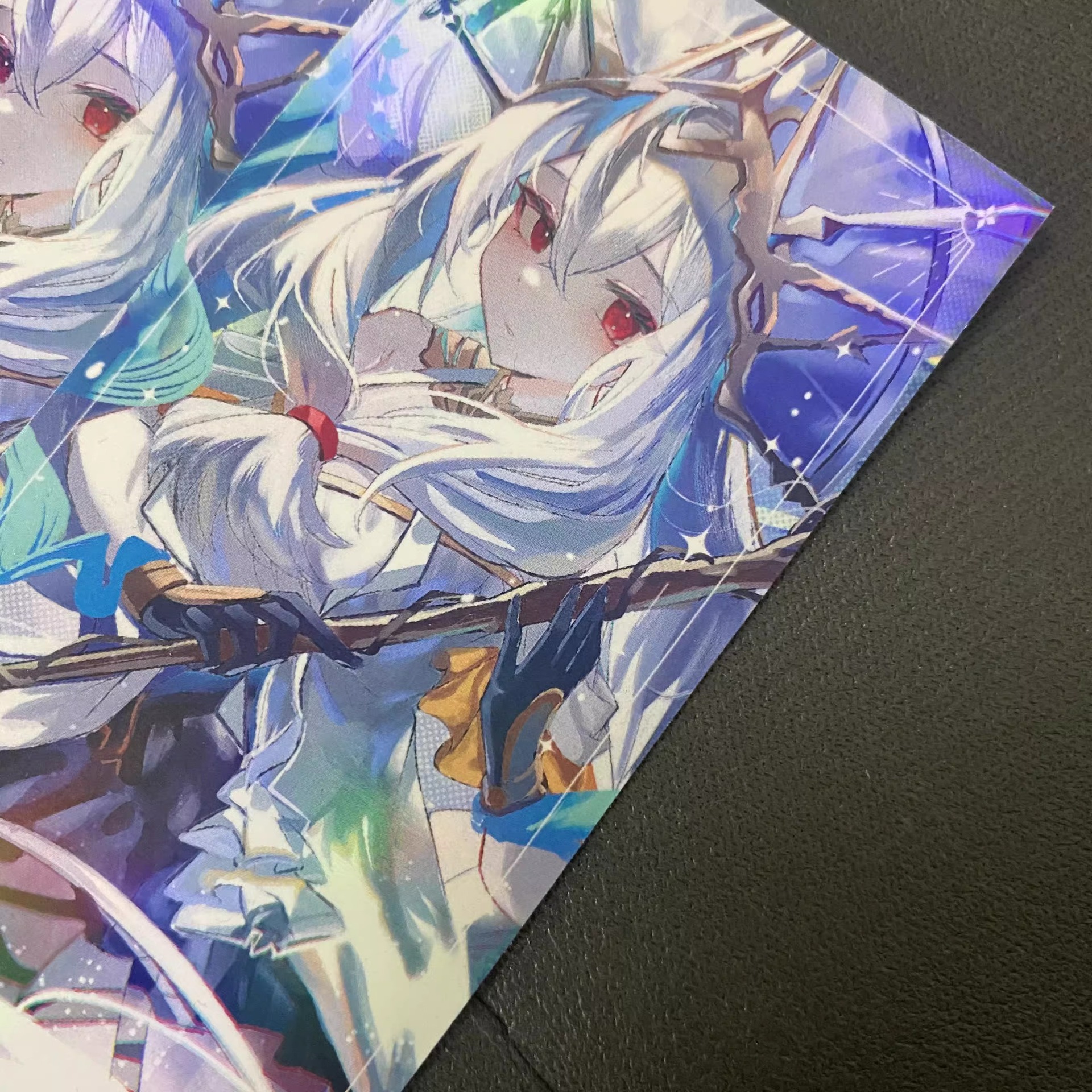 Postcard Polaroid gilding reverse laser ticket customized Pearl starry square card printing small card self-printing