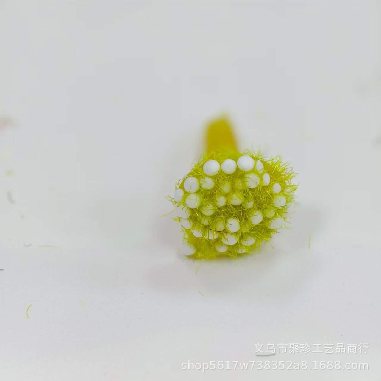 New 1.3cm Turf Green Color Powder Core Artificial Flower Material Sunflower Sunflower Core Artificial Semi-Finished Product