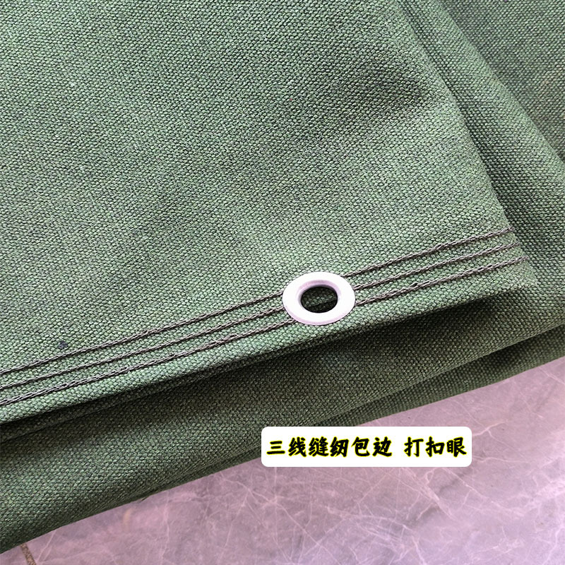 Old-Fashioned Canvas Thickeneded Tarpaulin Dustproof, Windproof and Sunproof Strong and Wear-Resistant Polyester-Cotton Canvas Construction Fence Cover Cloth