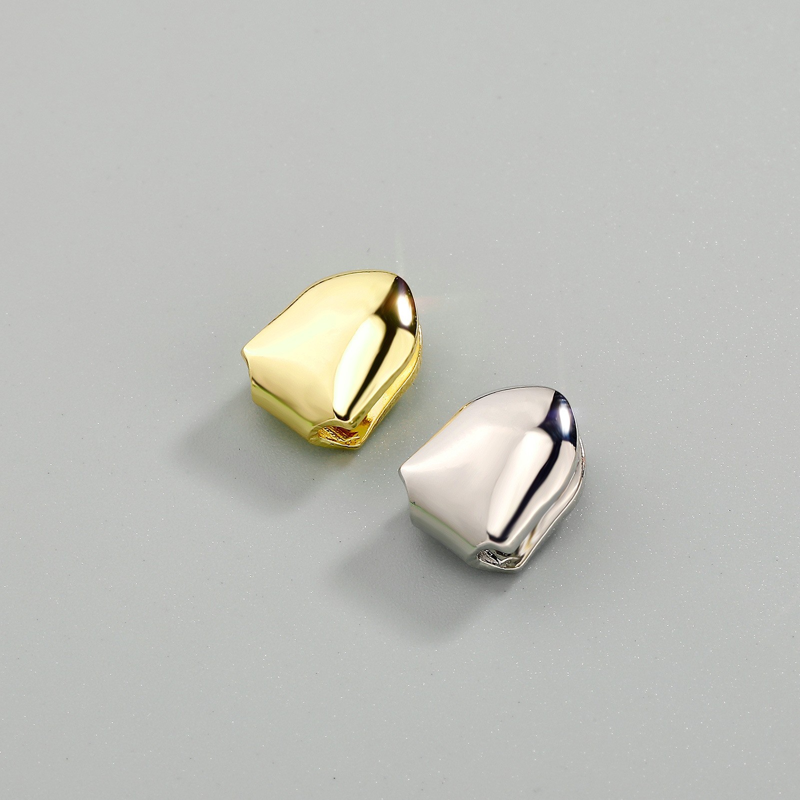 Cross-Border Popular Hiphop Gold Tooth Brace Single Tooth Real Gold Electroplated Hip-Hop Jewelry Tooth Brace Direct Sales from the Manufacturer