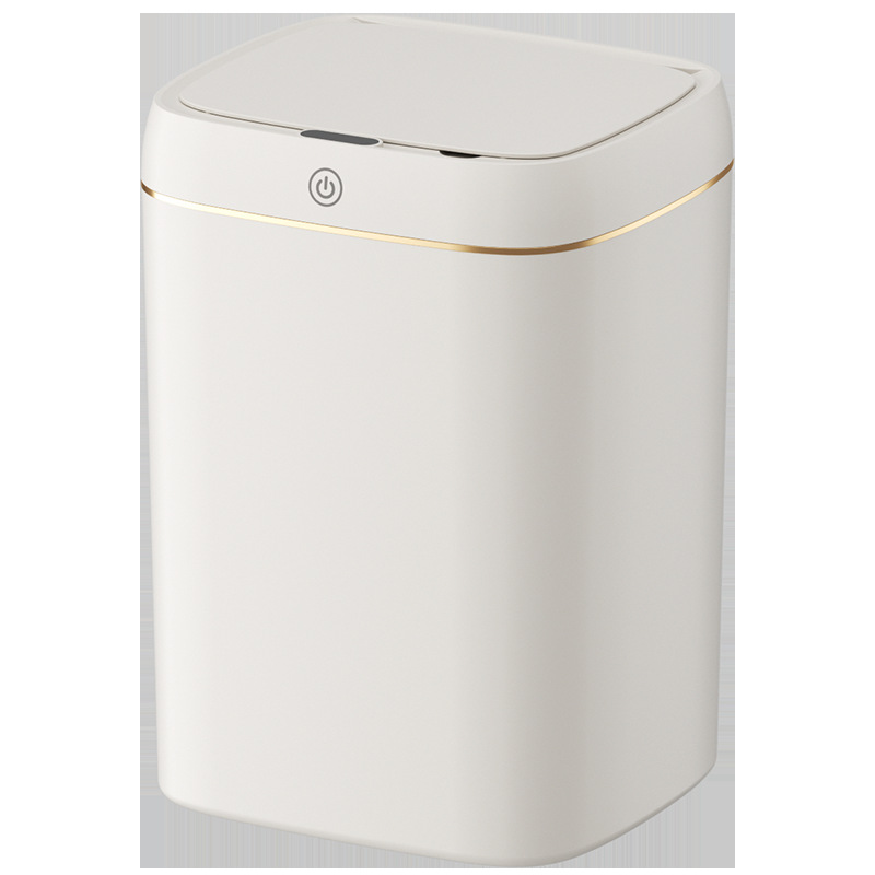 Automatic Sensor Smart Trash Can for Bathroom, Hands-Free, Simple Design for Living Room, Kitchen, Household Toilet, Large Capacity, Cross-Border