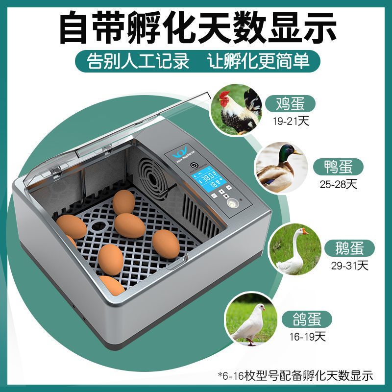 Shanghai Fully Automatic Intelligent Incubator Small Household Egg Incubator Chicken Duck Goose Pigeon Quail Egg Incubator