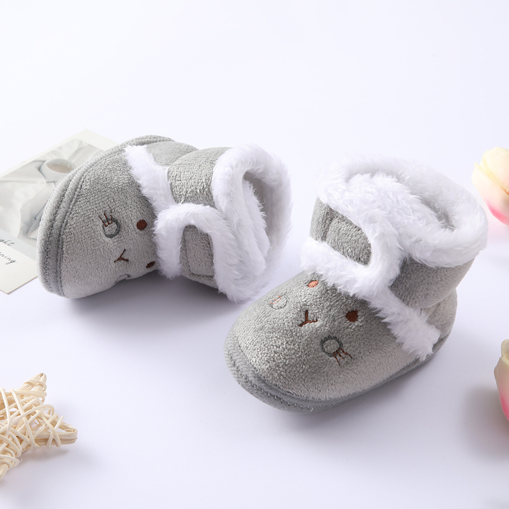 2023 new baby shoes 0-1 years old baby shoes autumn and winter soft bottom toddler shoes 3-5-7-9 months male daughter children's cotton shoes