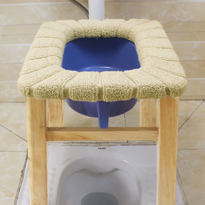 Solid Wood Elderly Toilet Chair with Armrests, Mobile Toilet Stool for Home Use, Squat Toilet Conversion for the Elderly