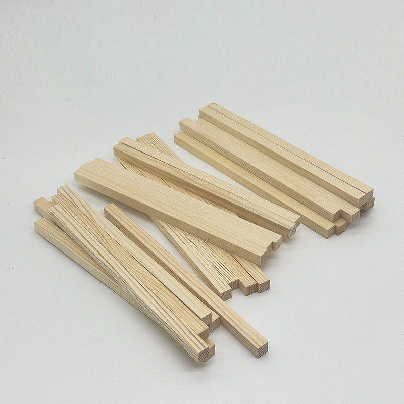 Processing creative simple wooden square unpolished wooden stick hardwood dowel stick for cross-border handicrafts