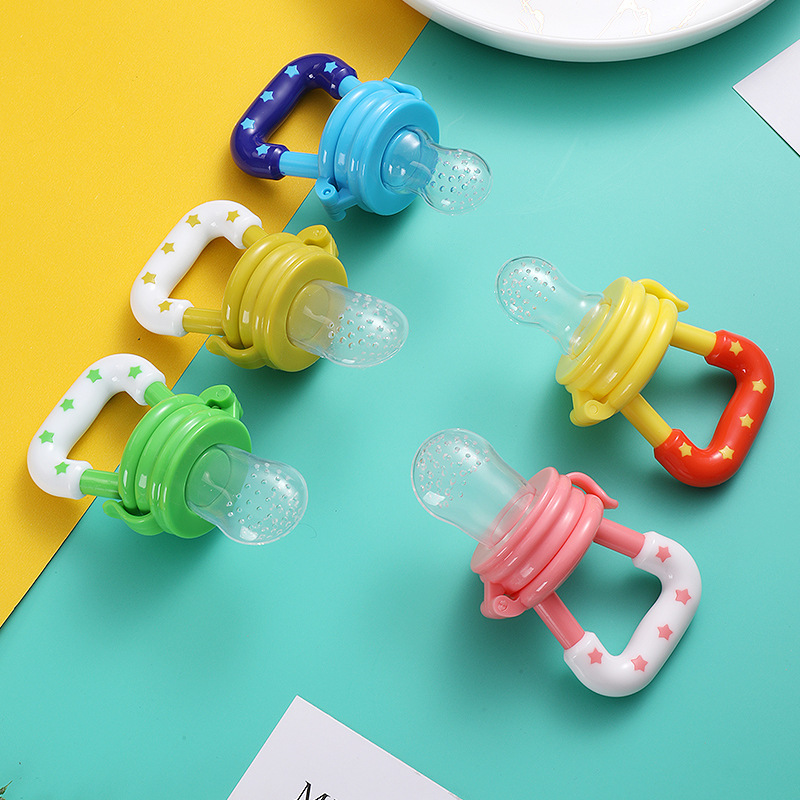 Bite silicone mesh bag pacifier fruit feeding food supplement children fruit and vegetable music maternal and infant products wholesale