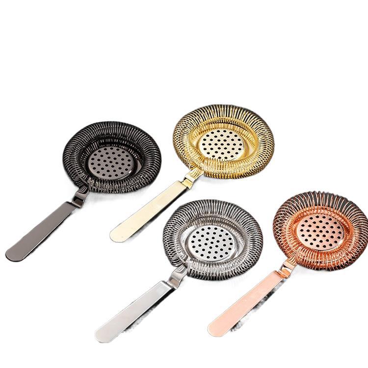 Professional Stainless Steel Cocktail Ice Strainer Cocktail Ice Separator Filter Ice Separator Mesh Stirrer Cup for Bar Use