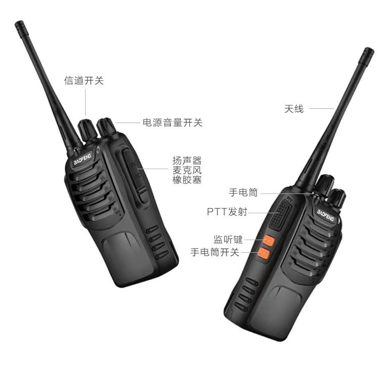 Baofeng BF-888s Walkie-talkie Outdoor High-power Mini Construction Site Civilian Hotel Restaurant Export Manufacturers Wholesale