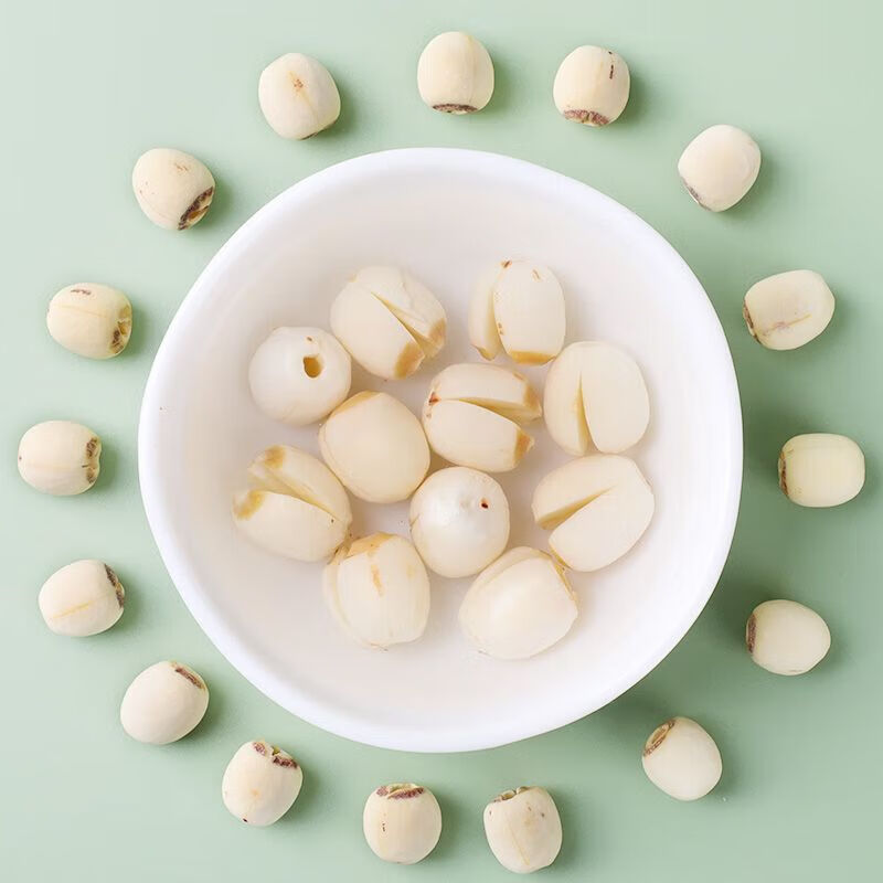 Fuchang lotus seed 100g ground white lotus seed powder waxy back sweet easy to boil easy to rot soup ingredients dry goods