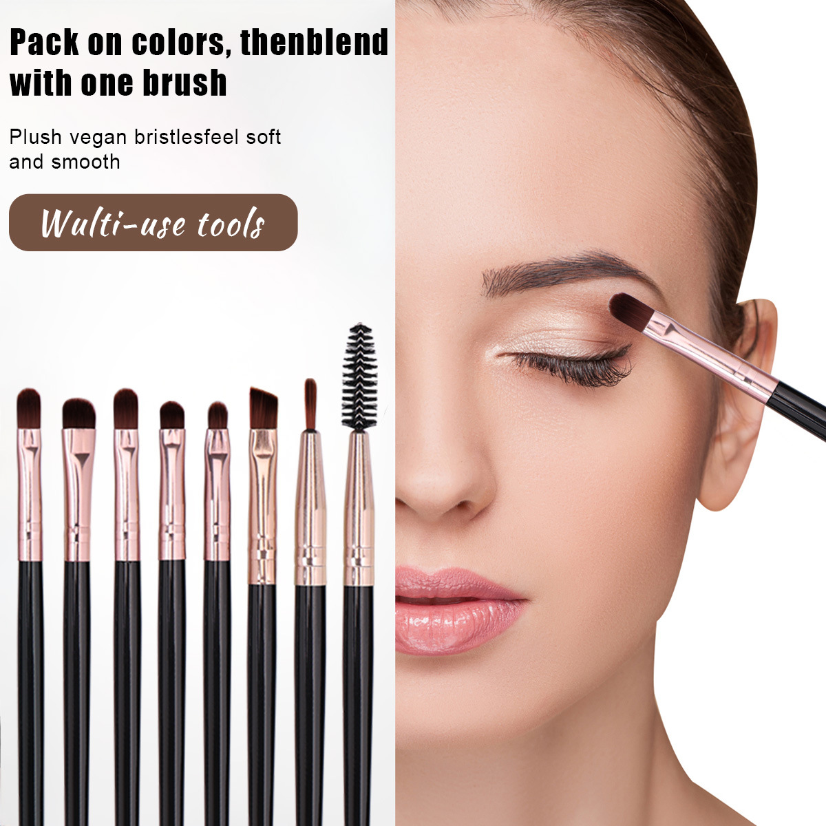 30-Piece Makeup Brush Tool Set, Complete Set for Beginners, Portable Travel Powder Puff Makeup Set