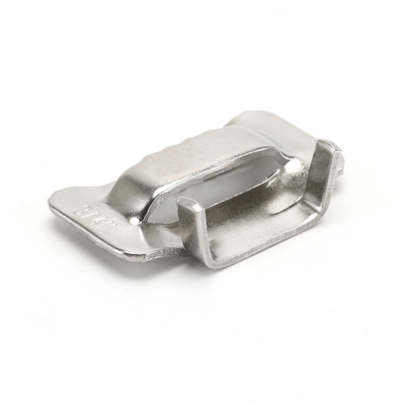 304 Stainless Steel Thickened Toothed Buckle Fixed Hoop Metal Adjustable Buckle Clip Strap Packing Buckle