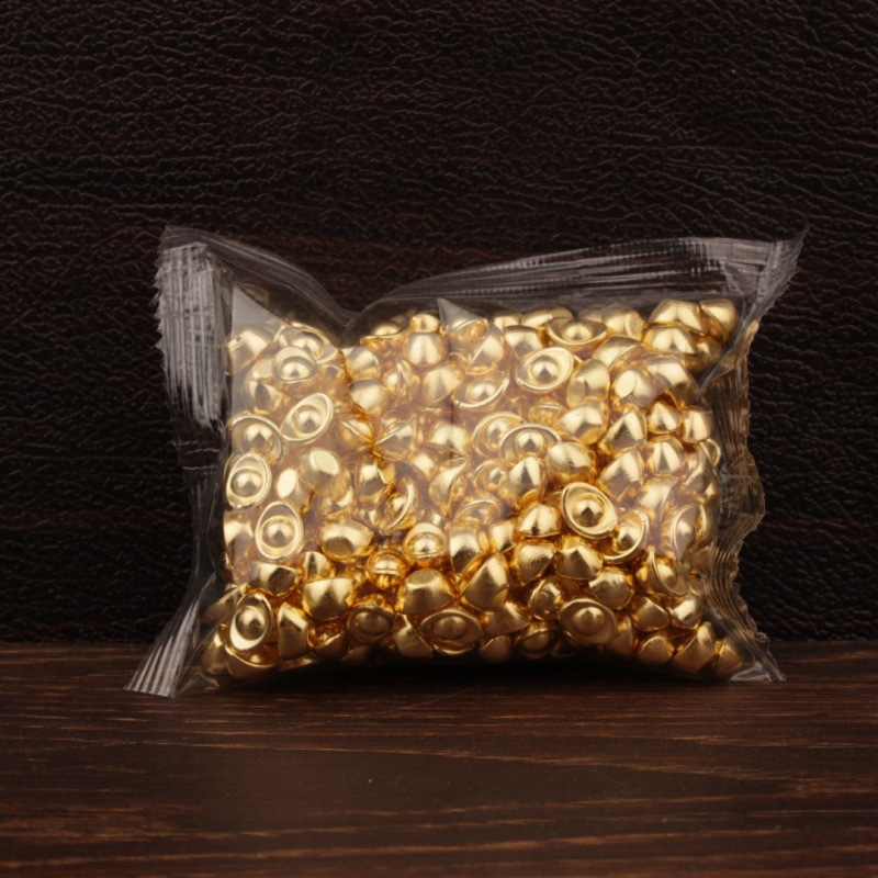 Bagged Packaging Plastic Ingot 1cm Small Ingot Gold Ingot Fortune Ingot Mini Ingot Photo Frame Wholesale