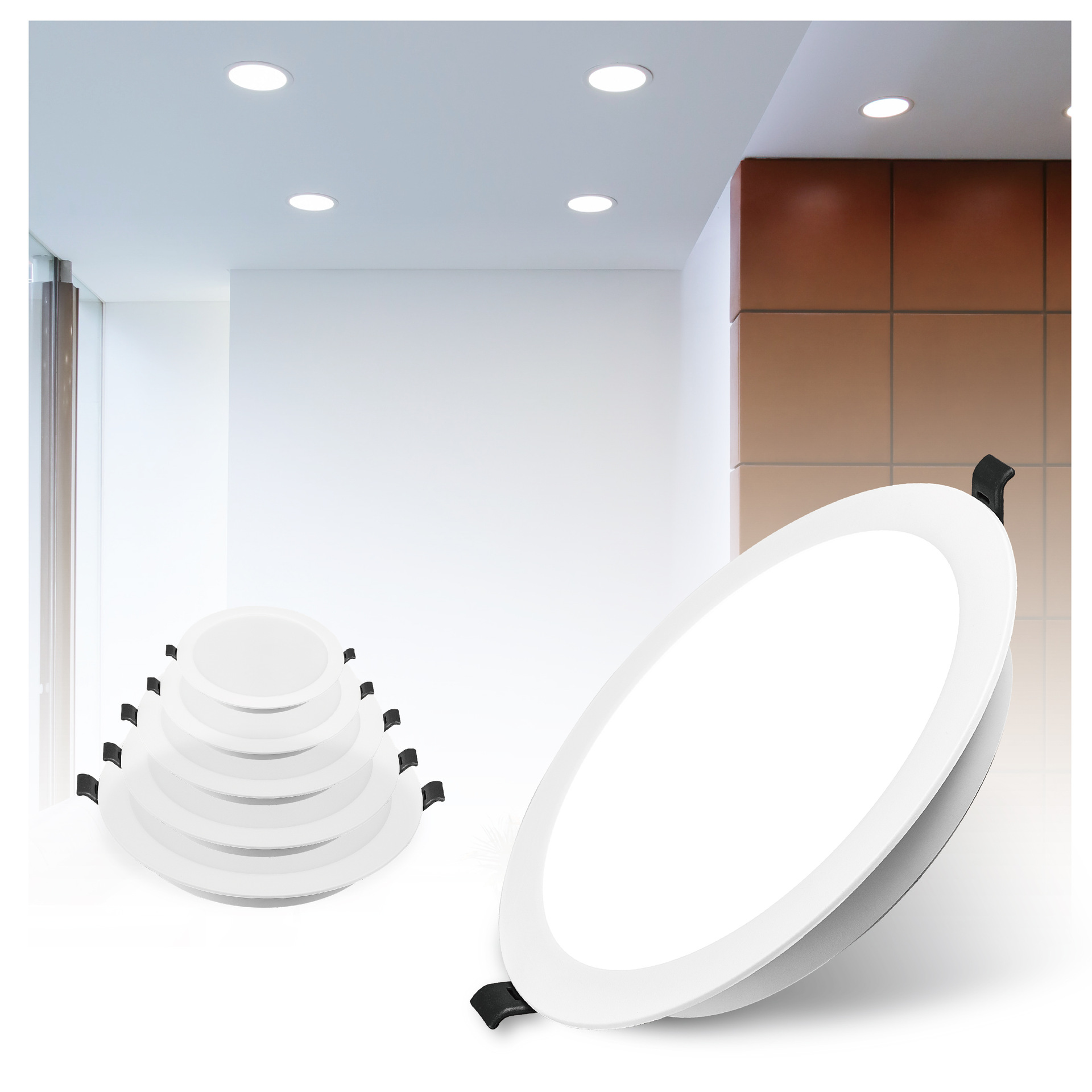 18W from 10 batch export PC bedroom lamp modern minimalist living room lamp corridor balcony full plastic narrow edge