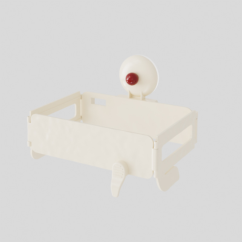 Foldable Trash Can Household Cabinet Suction Cup Plastic Bag Hanger Kitchen Bathroom Storage Rack Garbage Bag Holder