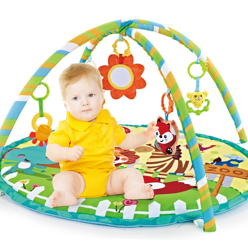Factory direct baby fitness rack game carpet with Rattle newborn baby 0-2 years old lying playing rattle
