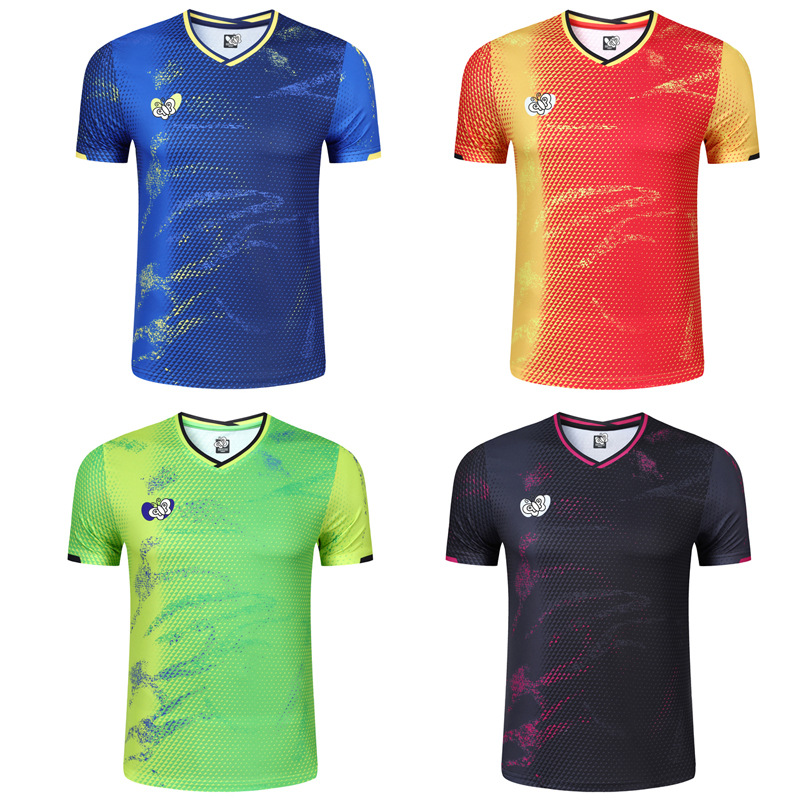 Новая одежда для настольного тенниса для мужчин и женщин, быстро сохнущая спортивная одежда, тренировочная одежда для студентов с принтом, закупка для детей 21095