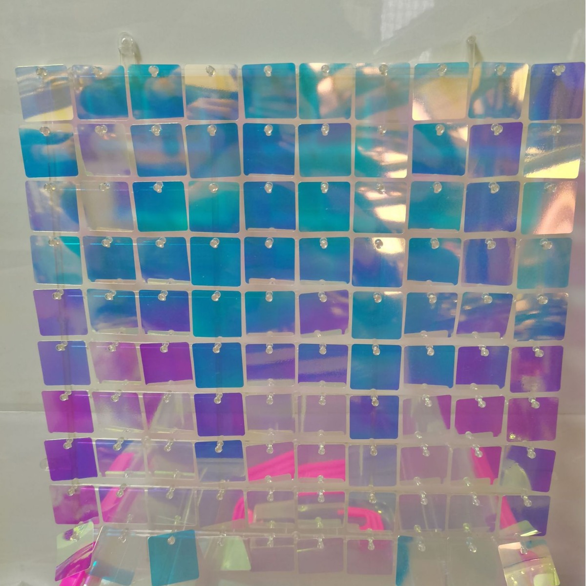 Pneumatic plate pneumatic buckle wedding decoration buckle pneumatic buckle white bottom plate sequin background wall