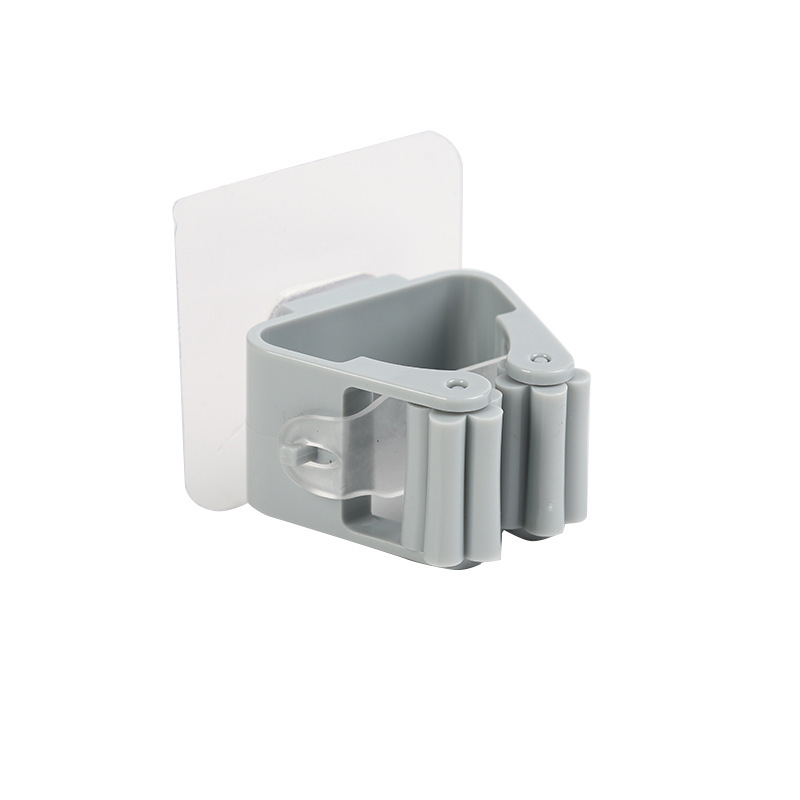 Powerful mop rack non-perforated mop clip buckle bathroom seamless rack nail-free hanger broom clip wholesale