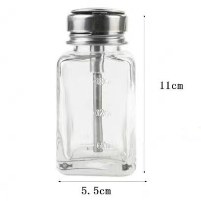 180ml Press Glass Alcohol Bottle Mobile Phone Maintenance Washer Bottle Nail Polish Washer Press Bottle