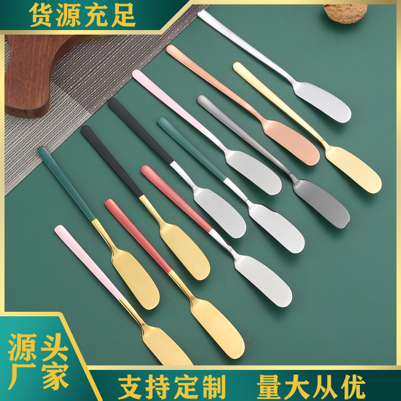 304 нержавеющая сталь, нож для масла, корейский длинный нож для джема, нож для масла, нож для хлеба, нож для декорирования