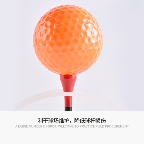 New Style Fuli Sports Manufacturer Wholesale Golf Colorful Striped Tee Wooden Peg 70mm Natural Wood Color Ball Holder