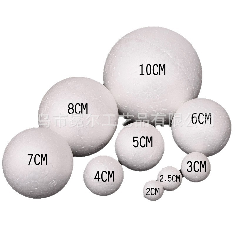Factory Direct Supply of Various Specifications of Solid Foam Balls for Kidsren DIY Handmade Materials Kindergarten Styrofoam Embryo Decoration
