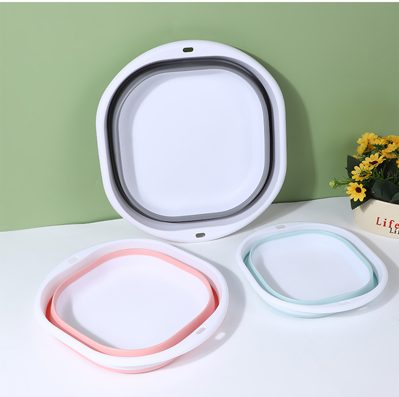 Foldable washbasin travel outdoor portable baby basin large household folding basin student dormitory Basin