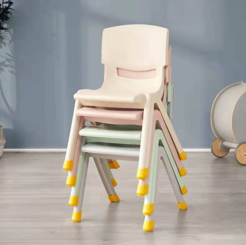 Thickened children's back chair household plastic chair baby dining chair kindergarten children's chair non-slip bench