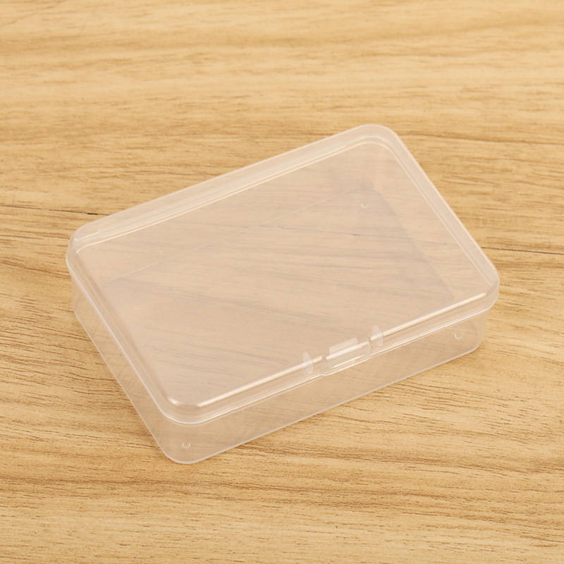 Rectangular transparent storage box with lid pp box transparent plastic box wholesale packaging box within 150mm long