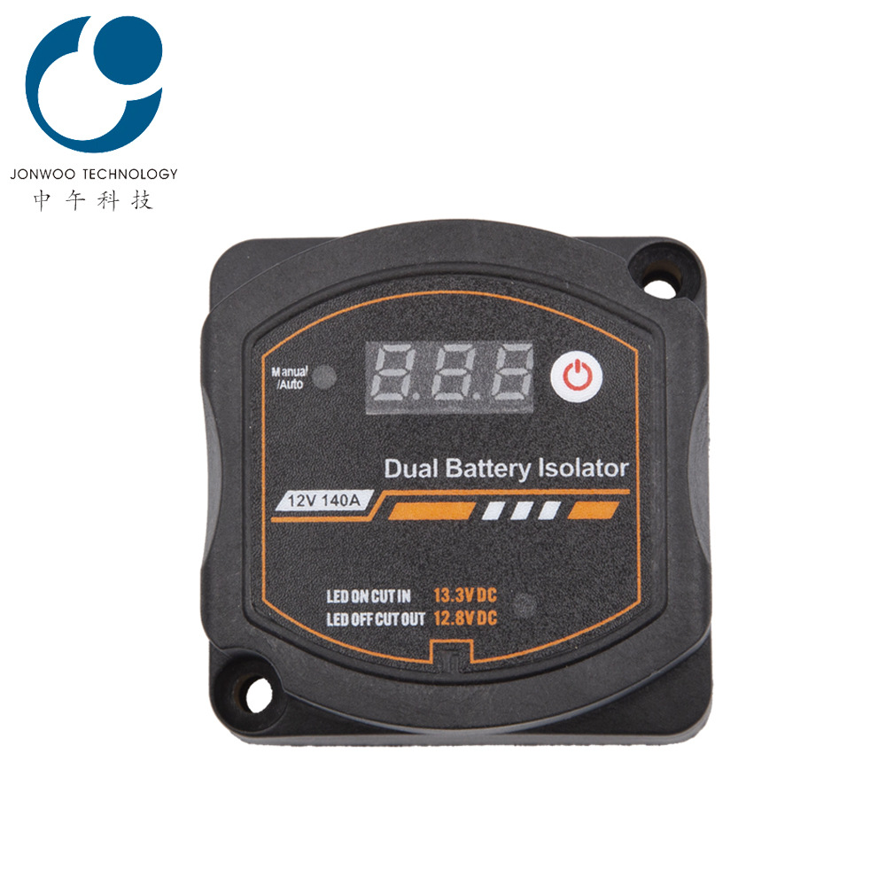Умный контроллер реле изолятора двойного аккумулятора для автомобиля, лодки, яхты с цифровым дисплеем 12V140A