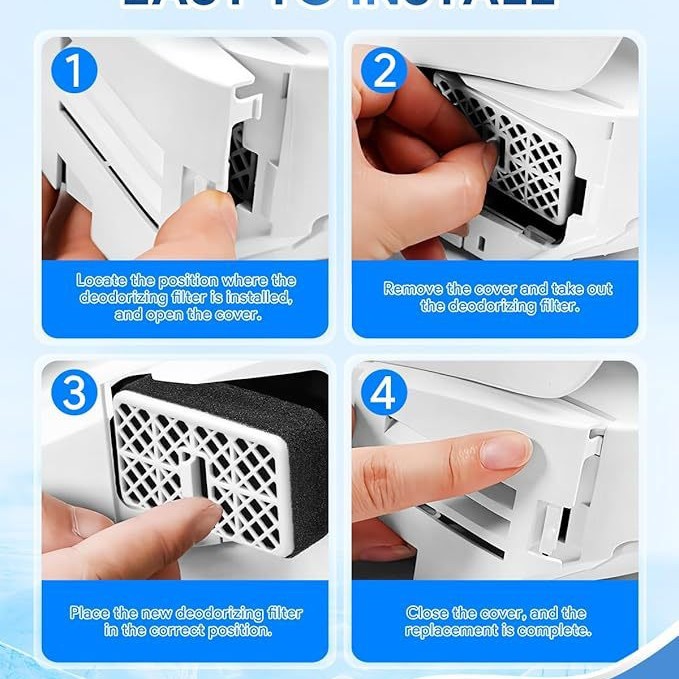 Cross-Border Hot-Selling Bathroom Toilet Air Filter Suitable for Toto Thu6474-01 Activated Carbon Deodorizing Filter Element