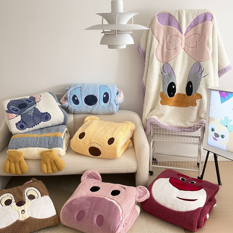 Winter Thickeneded Cute Cartoon Lamb Velvet Blanket Sofa Cover Blanket Office Dormitory Nap Car Blanket 2025