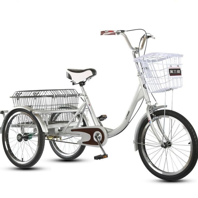 Three-Wheeled Bicycles for the Elderly, Tricycles for Seniors, Adult Pedal-Powered Mobility Tricycles, Adult Factory Wholesale