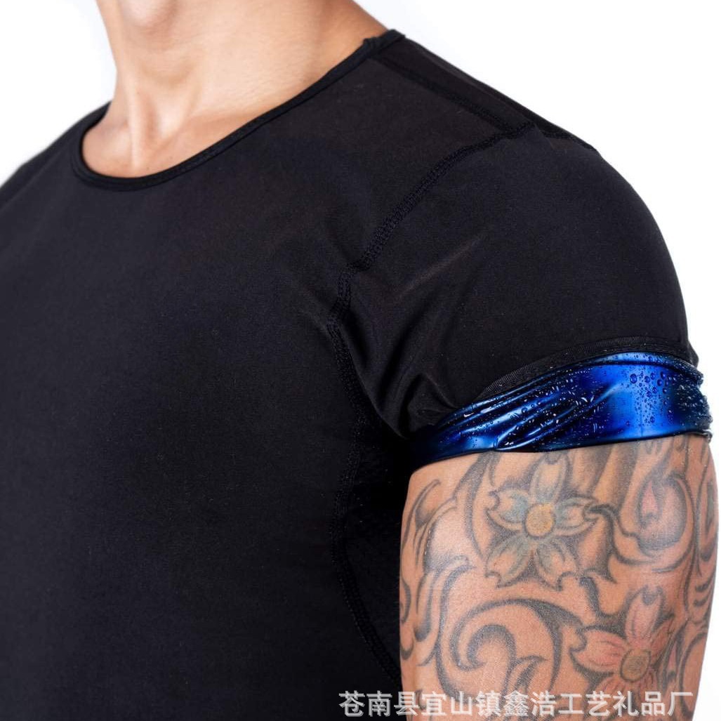 Cross-Border Source Manufacturer Men's Undershirt Body Shaping Vest Body Shaping Intimates Bodysuit Fitness Sports T-Shirt Compression Short Sleeves