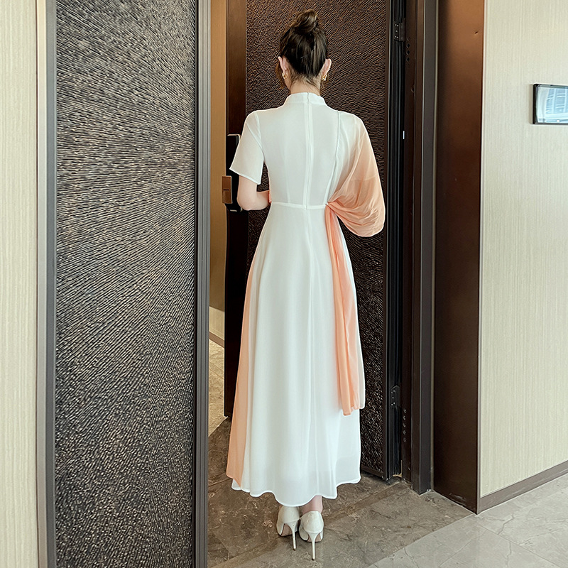 New Chinese Style Zen Style Fairy Fashion suit Elegant Shawl Women's Clothing for Technicians Foot Bath and Foot Therapy Front Desk 1510