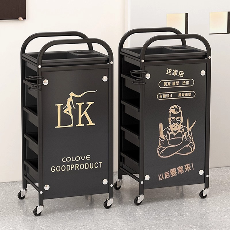Парикмахерская тележка, тележка для салона красоты, многофункциональная полка для хранения, тележка для инструментов для химической завивки и окрашивания в барбершопе