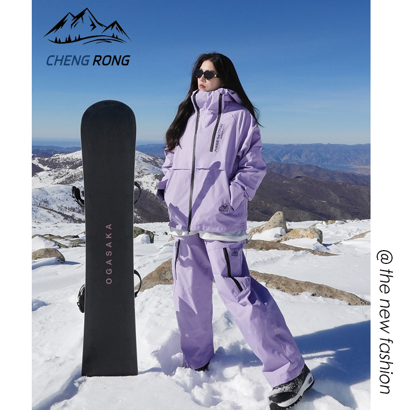 Водонепроницаемый ски-костюм модный для осени и зимы теплый ветронепроницаемый для пар
