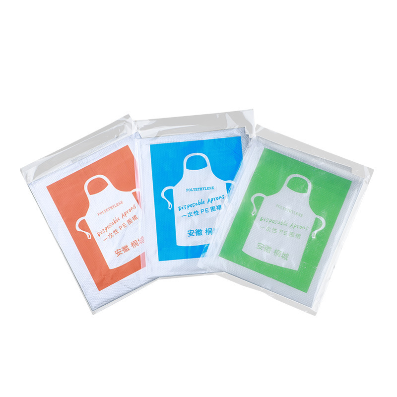 Disposable Apron Wholesale Transparent White Catering Hot Pot Household Extended Thickeneded Waterproof and Oil-proof Independent Packaging