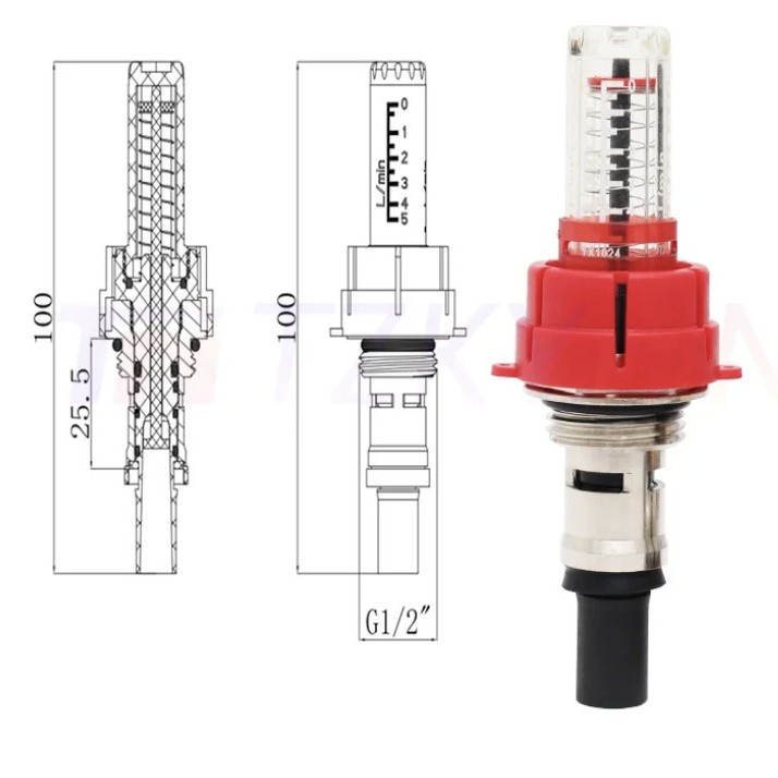 Floor Heating Manifold with Visual Flow Meter, Visual Flow Adjustment, Individually Packaged