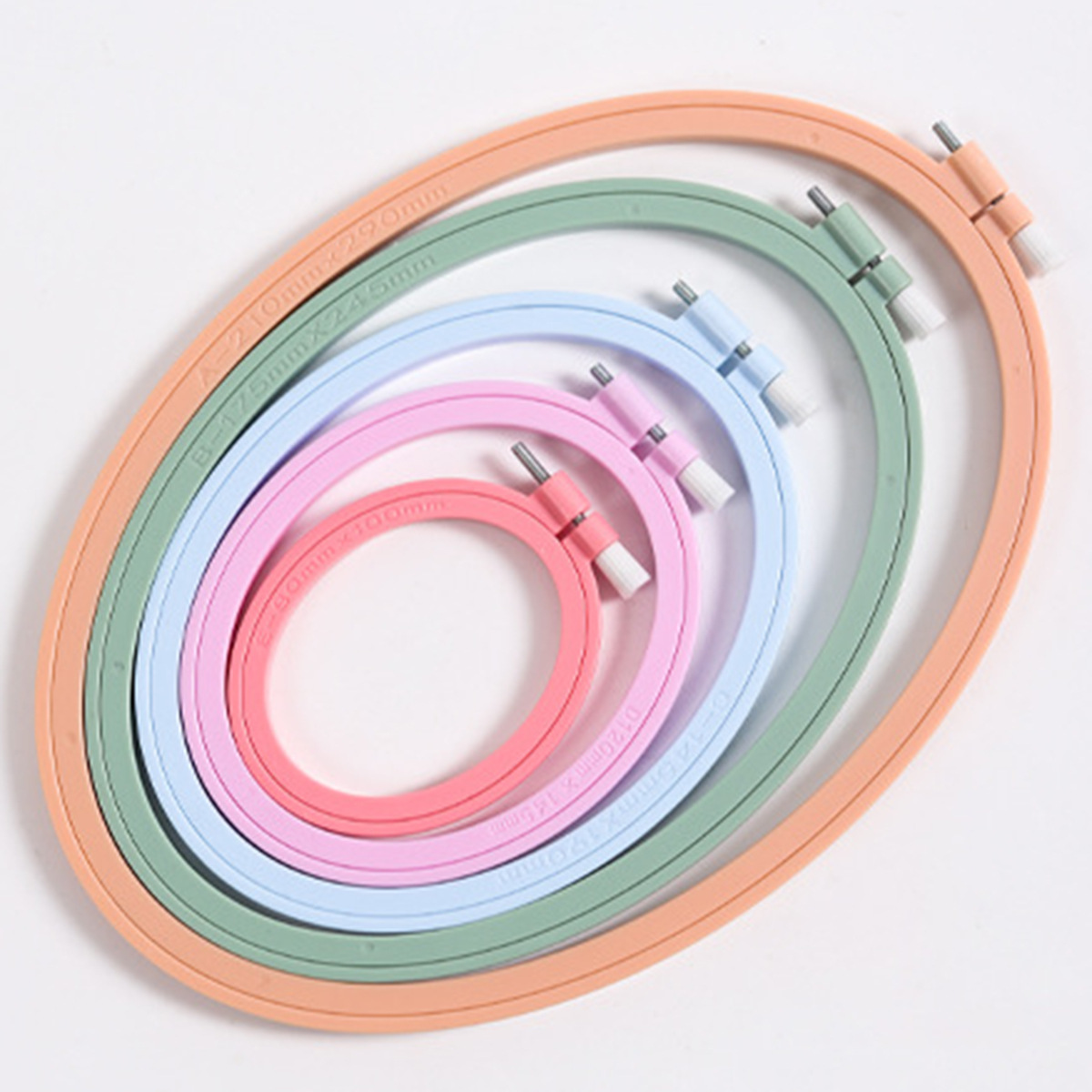 Factory Direct New Morandi ABS Oval cross stitch embroidery stretch export creative gift photo frame