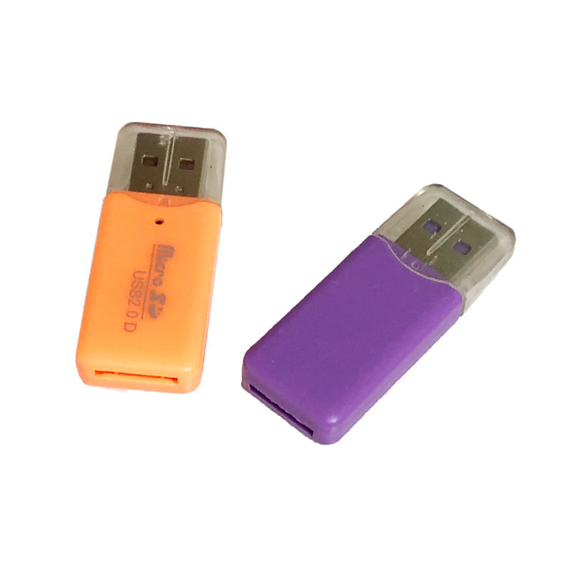 Factory wholesale ice cool card reader microSD/TF card/mobile phone memory card USB 2.0 card reader