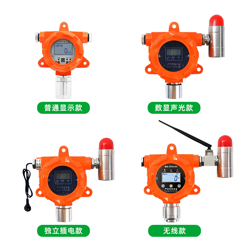 Industrial Explosion-Proof Fixed Gas Alarm Combustible Toxic Chlorine Ammonia Gas Leak Detector Concentration Detector