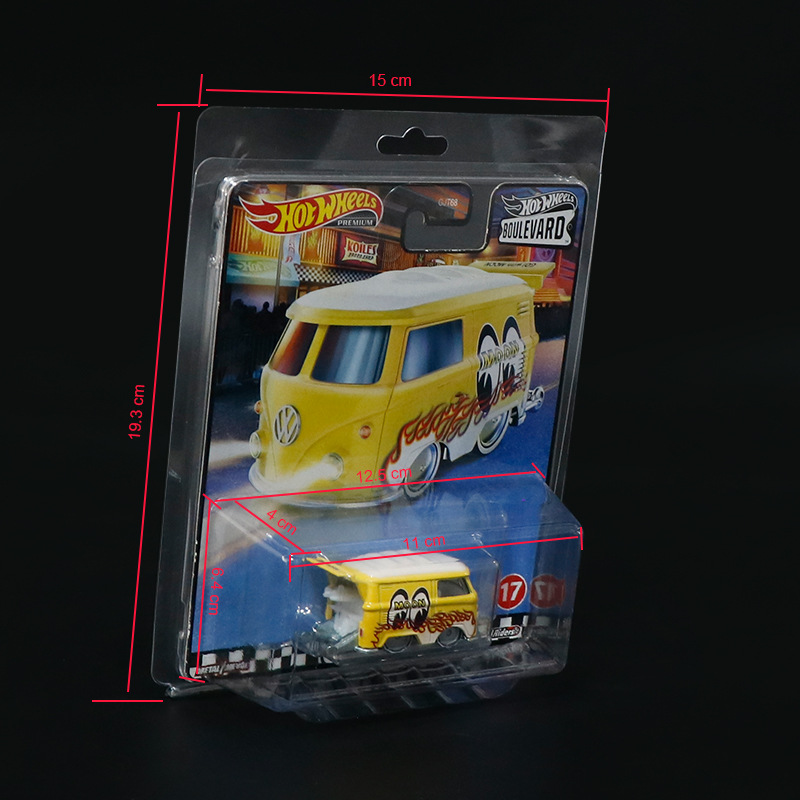 Cross-Border Hot-Selling Plastic Box Hot Wheels Packaging Disposable Transparent Pet Thickeneded Folded Blister Packaging Customization